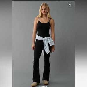 AMERICAN EAGLE Knit Flare Jumpsuit